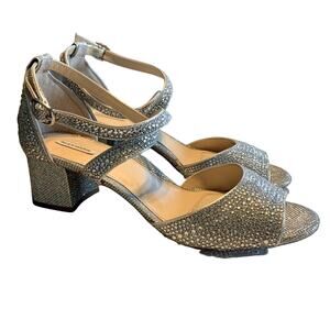 Alex Marie dress heels silver rhinestone size 10